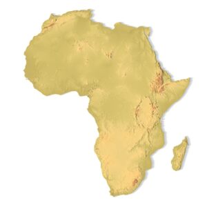 Africa terrain STL model for 3D printing