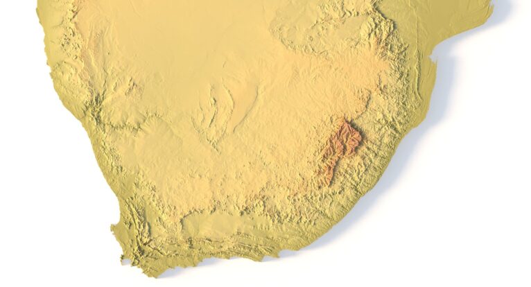 Africa topographic map STL for CNC machining