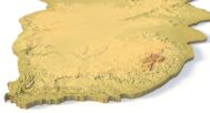 Africa topographic map STL for laser engraving