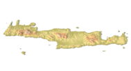 Crete Island elevation map STL