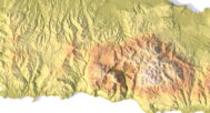 Crete terrain 3D model with elevation