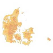 Overview of Denmark topographic STL model for 3D printing and CNC machining