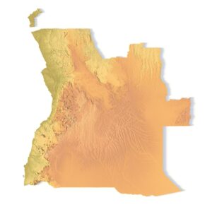 Angola 3D STL terrain model with full topographic details
