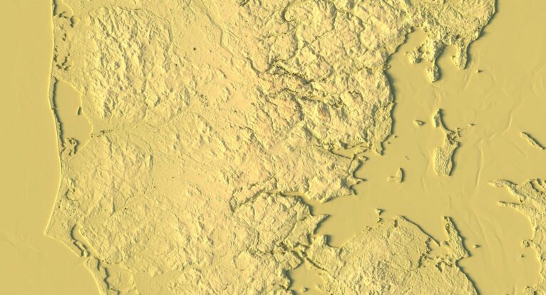 Denmark Topographic Map STL model - Image 8