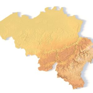 STL file of Belgium map for CNC and 3D printing