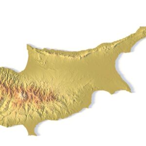 STL file of Cyprus map for CNC and 3D printing