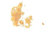 Detailed topographic map of Denmark designed for CNC milling and 3D printing