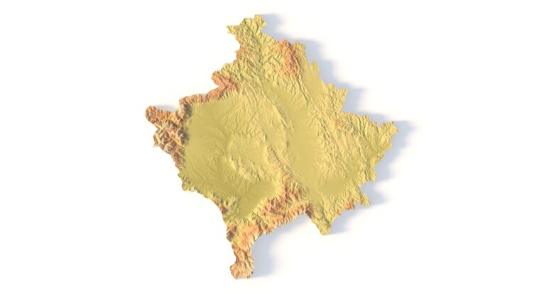 STL file of Kosovo map for CNC and 3D printing