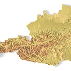 Austria topography STL file suitable for CNC carving