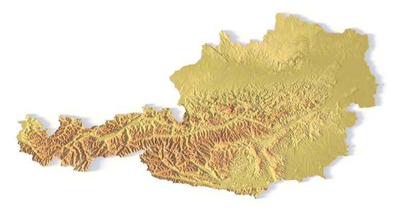 Austria topography STL file suitable for CNC carving