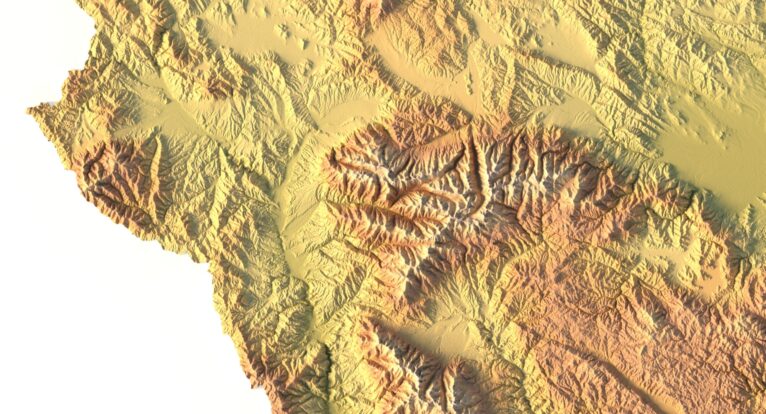 Digital elevation terrain of Bulgaria in STL format