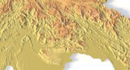 Digital elevation terrain of Laos in STL format