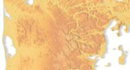STL file showing 3D printable Denmark terrain model
