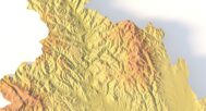 Digital elevation terrain of Kosovo in STL format