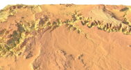 3D printed Arizona topographic map STL