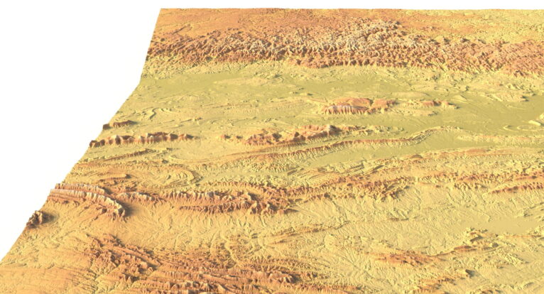 Arizona digital elevation model STL terrain map
