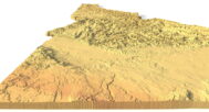 Idaho digital elevation model STL terrain map