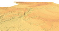 Illinois digital elevation model STL terrain map