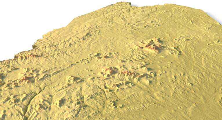 Maine digital elevation model STL terrain map