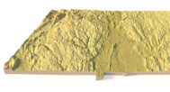 Massachusetts digital elevation model STL terrain map