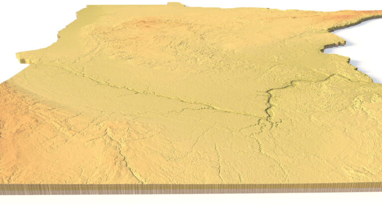 Minnesota digital elevation model STL terrain map