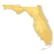 Florida topographic map STL 3D terrain model