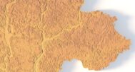 Belarus topographic model 3D-printed in PLA