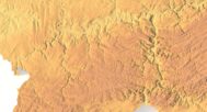 Close-up of Ardennes terrain in STL model