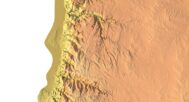 Close-up of Wadi Rum’s rugged terrain in STL model