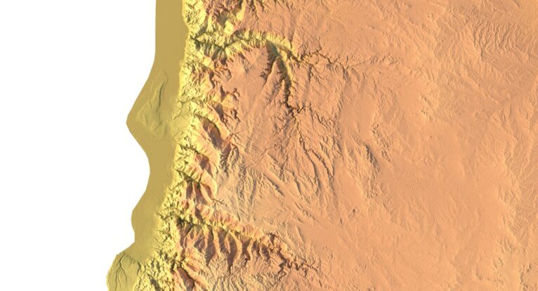 Close-up of Wadi Rum’s rugged terrain in STL model