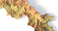 3D printable topographic map of Armenia for all printers