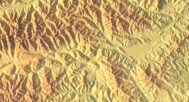 Realistic 3D map of Austria built from elevation data