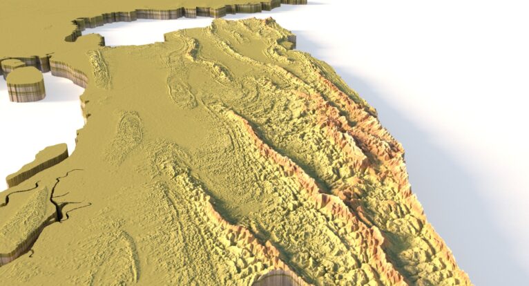 3D relief model of Bangladesh for education use