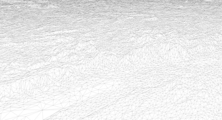 Wireframe view of the Brazil STL terrain model