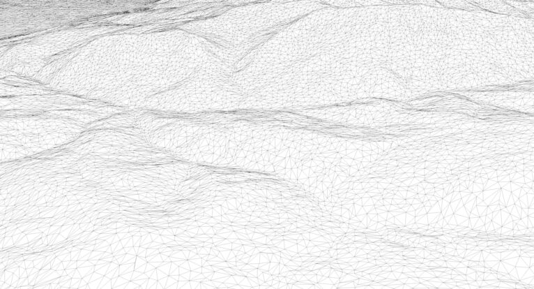 Wireframe view of the Kosovo STL terrain model