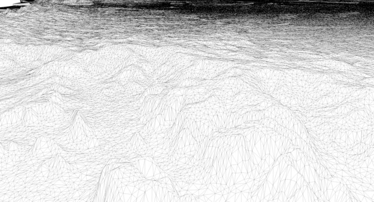 Wireframe view of the Jordan STL terrain model