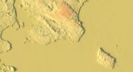 Denmark map model CNC milled in wood showing topographic accuracy