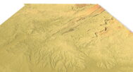 3D printed Alabama topographic map STL
