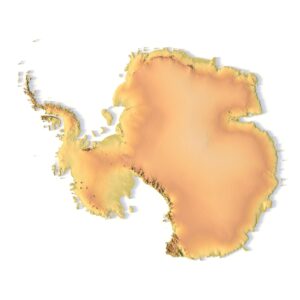 Antarctica topographic map 3D model in STL format