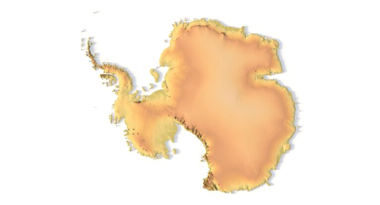 Antarctica terrain 3D model for 3D printing