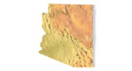 Arizona 3D terrain map STL for 3D printing