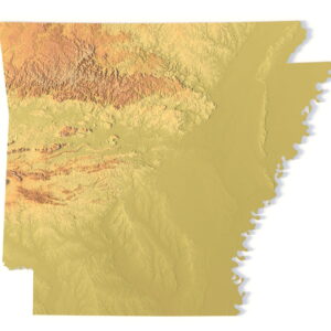 Arizona 3D terrain map STL for 3D printing