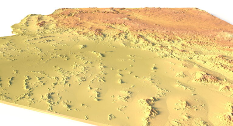 Arizona digital elevation model STL terrain map