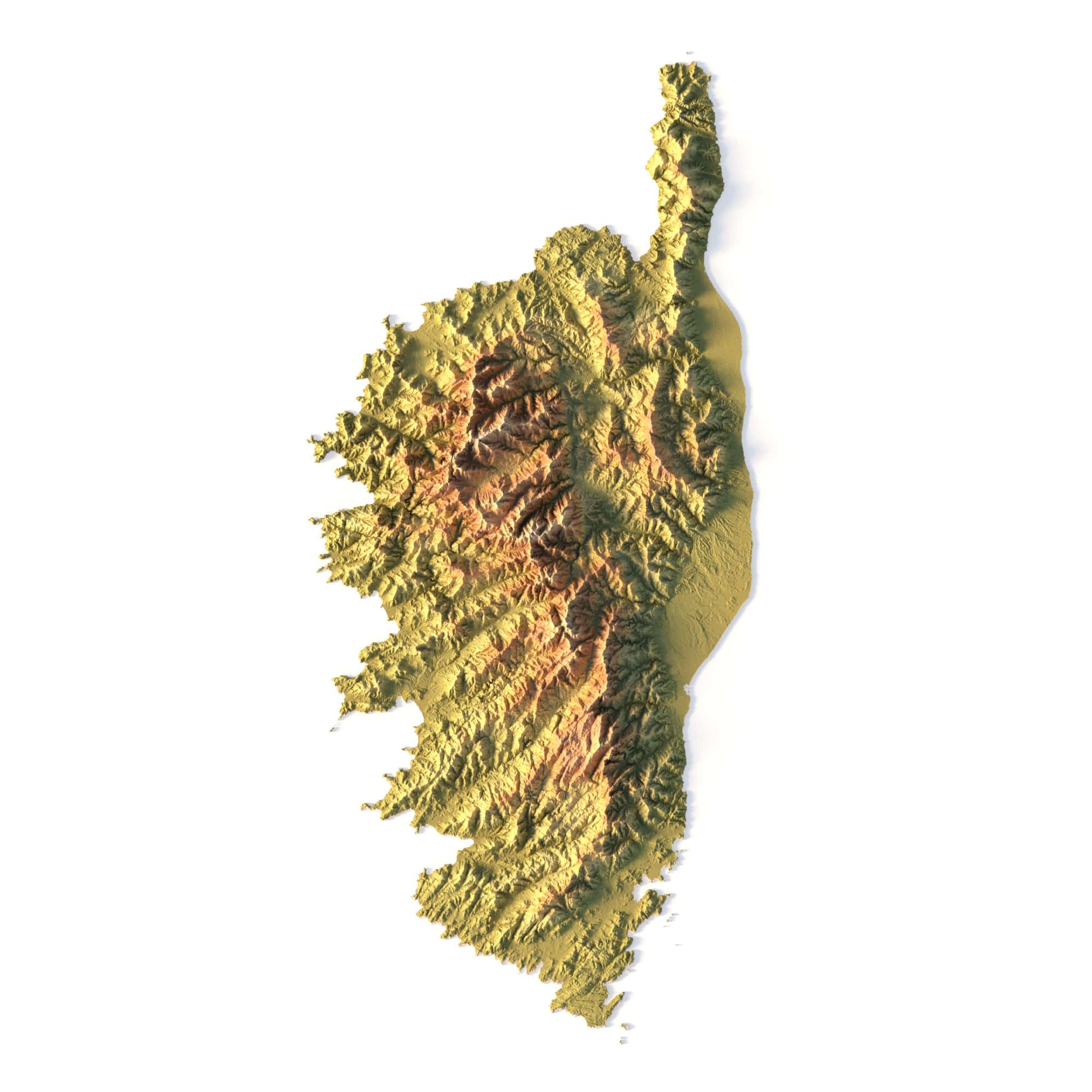Corsica terrain 3D model Corsica terrain 3D model