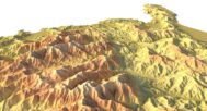 Topographic map Corsica