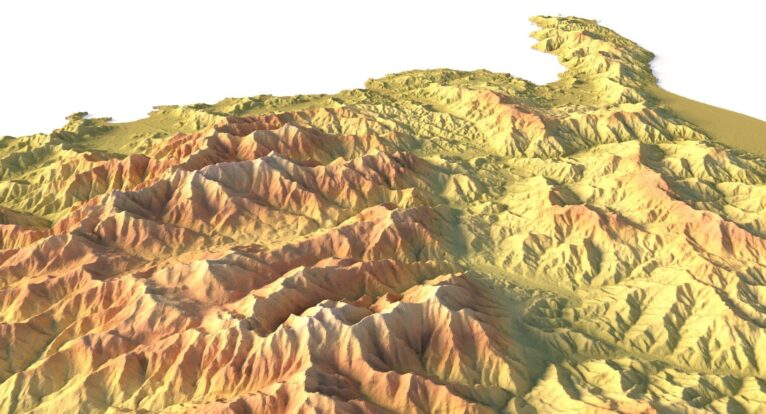 Topographic map Corsica