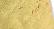 Detailed relief of Alabama terrain STL model