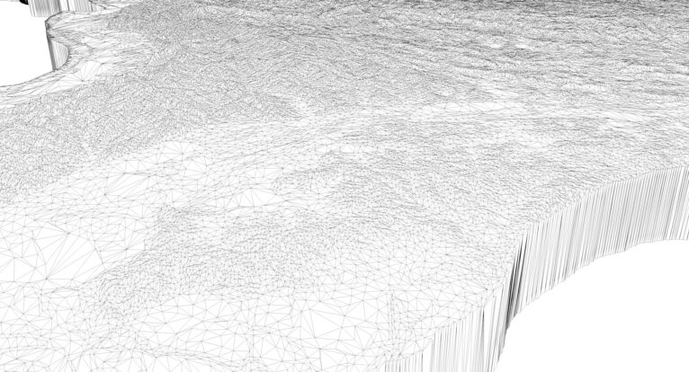 3D printed Illinois topographic map STL