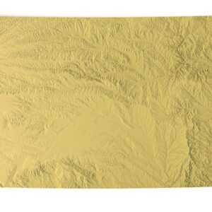 Kansas 3D terrain map STL for 3D printing