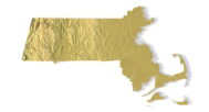 Massachusetts 3D terrain map STL for 3D printing